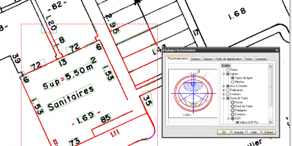 WiseImage PRO - Réglages de la vectorisation d'un plan bâtiment