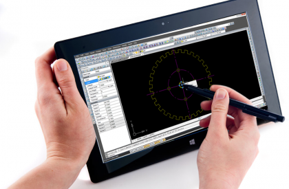 nanoCAD en fonctionnement sur une tablette Windows