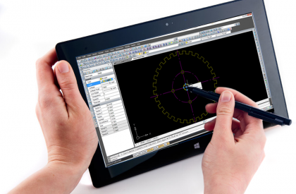 WiseCAD en fonctionnement sur une tablette Windows