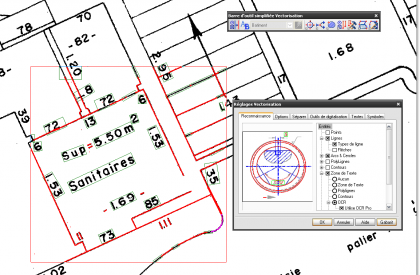 WiseImage PRO - Réglages de la vectorisation d'un plan bâtiment